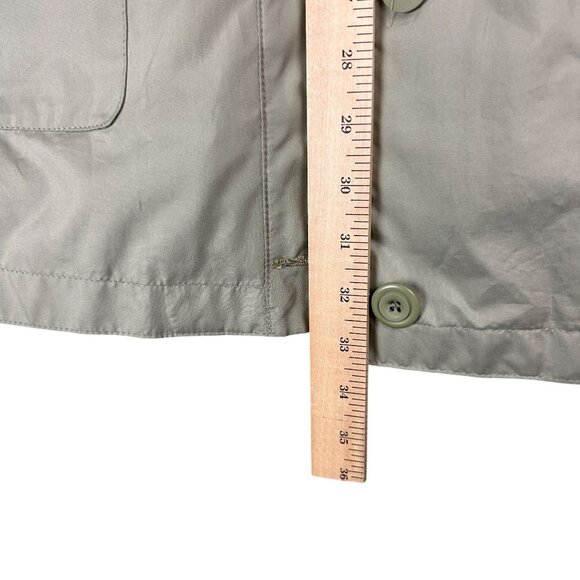 Tudor Court Windbreaker Jacket Women XL Green Removable Hood Zipped Pockets - Picture 11 of 12